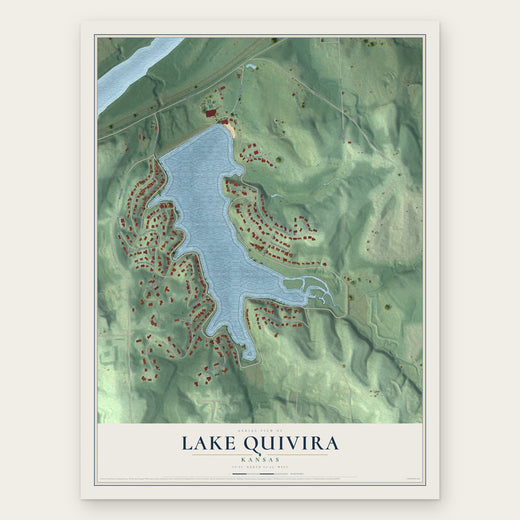 Lake Quivira, Kansas map print, the full design