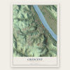 Crescent, Pennsylvania map print, the full design