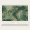 Dagsboro, Delaware map print, the full design