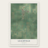 Leachville, Arkansas map print, the full design