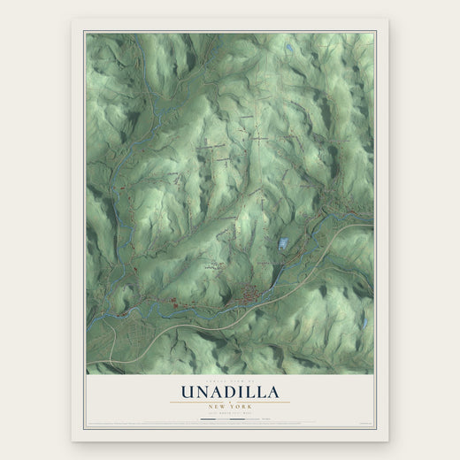 Unadilla, New York map print, the full design