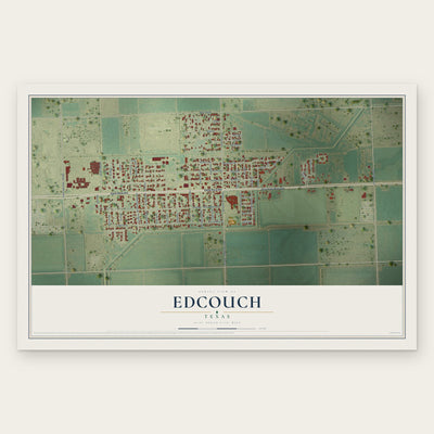 Edcouch, Texas map print, the full design