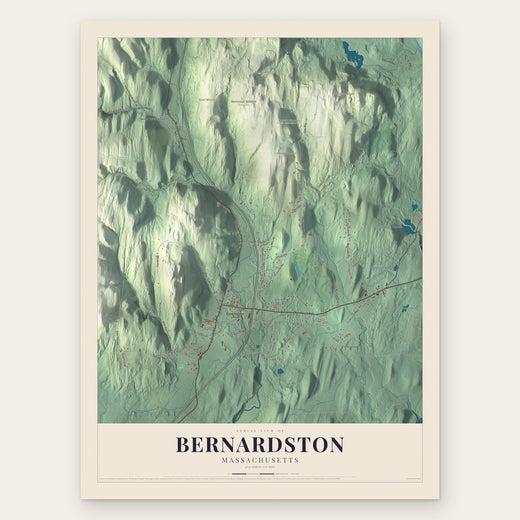 Bernardston, Massachusetts map print, the full design