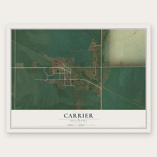 Carrier, Oklahoma map print, the full design
