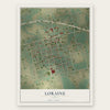 Loraine, Texas map print, the full design