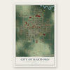 Hartford, Michigan map print, the full design