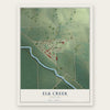 Elk Creek, Nebraska map print, the full design