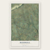 Bushkill, Pennsylvania map print, the full design