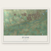 Evans, Colorado map print, the full design