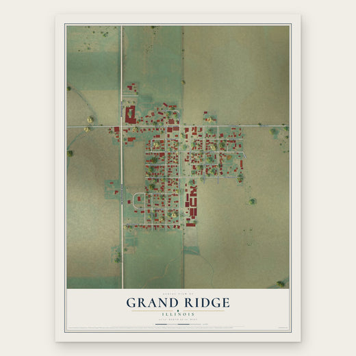 Grand Ridge, Illinois map print, the full design