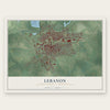 Lebanon, Lebanon County, Pennsylvania map print, the full design