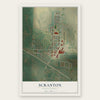 Scranton, North Dakota map print, the full design