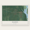 Ralston, Oklahoma map print, the full design