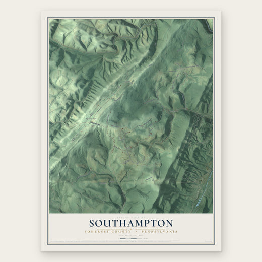 Southampton, Somerset County, Pennsylvania map print, the full design