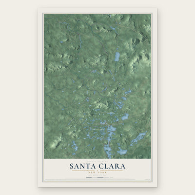 Santa Clara, New York map print, the full design