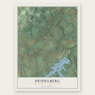 Heidelberg, York County, Pennsylvania map print, the full design