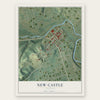New Castle, Virginia map print, the full design