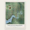 Fruitport, Michigan map print, the full design
