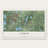 Antioch, Illinois map print, the full design