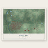 Gas City, Indiana map print, the full design