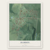 Hamden, Ohio map print, the full design