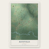 Keysville, Georgia map print, the full design