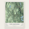 New Hartford, Connecticut map print, the full design