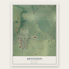 Dennison, Minnesota map print, the full design