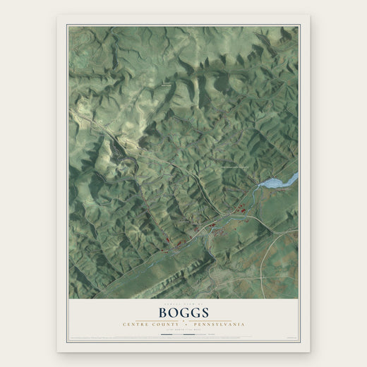 Boggs, Centre County, Pennsylvania map print, the full design