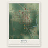 Minto, North Dakota map print, the full design