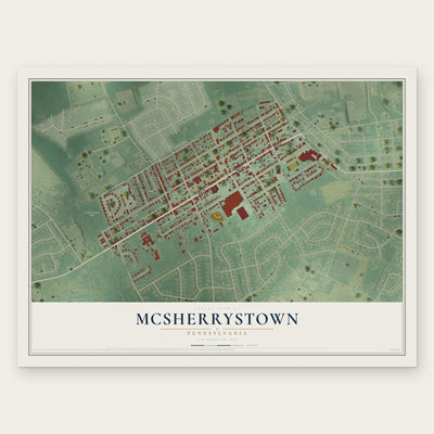 McSherrystown, Pennsylvania map print, the full design