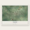 Troup, Texas map print, the full design