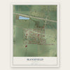 Mansfield, Illinois map print, the full design