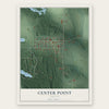 Center Point, Indiana map print, the full design