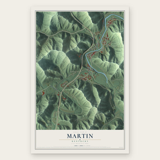 Martin, Kentucky map print, the full design