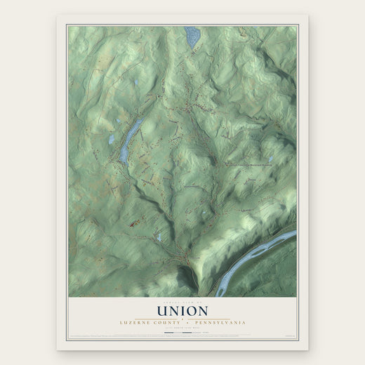 Union, Luzerne County, Pennsylvania map print, the full design