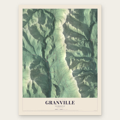 Granville, Vermont map print, the full design