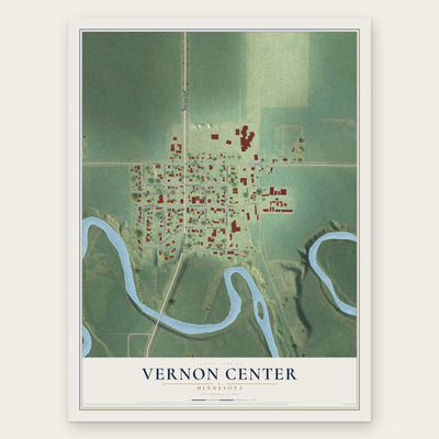 Vernon Center, Minnesota map print, the full design