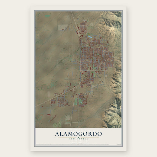 Alamogordo, New Mexico map print, the full design