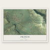 Francis, Utah map print, the full design