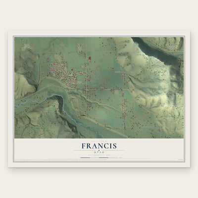 Francis, Utah map print, the full design