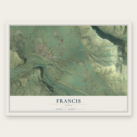 Francis, Utah map print, the full design