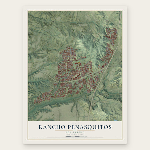 Rancho Penasquitos, California map print, the full design
