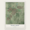 Hazel Crest, Illinois map print, the full design