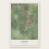 Savoy, Illinois map print, the full design
