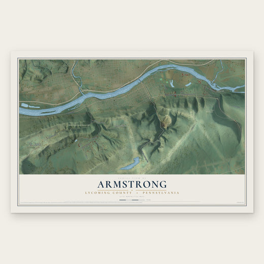Armstrong, Lycoming County, Pennsylvania map print, the full design