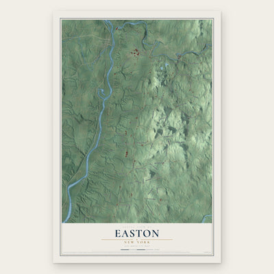 Easton, New York map print, the full design