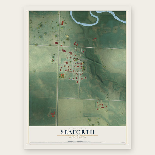 Seaforth, Minnesota map print, the full design
