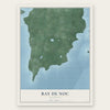 Bay de Noc, Michigan map print, the full design