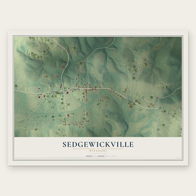 Sedgewickville, Missouri map print, the full design